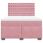 vidaXL Boxspringbett mit Matratze Rosa 140x190 cm Samt vidaXL Boxspringbett mit Matratze Rosa 140x190 cm Samt