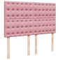 vidaXL Boxspringbett mit Matratze Rosa 140x190 cm Samt vidaXL Boxspringbett mit Matratze Rosa 140x190 cm Samt