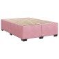 vidaXL Boxspringbett mit Matratze Rosa 140x190 cm Samt vidaXL Boxspringbett mit Matratze Rosa 140x190 cm Samt