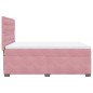 vidaXL Boxspringbett mit Matratze Rosa 140x190 cm Samt vidaXL Boxspringbett mit Matratze Rosa 140x190 cm Samt