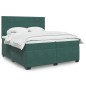 vidaXL Boxspringbett mit Matratze Dunkelgrün 200x200 cm Samt vidaXL Boxspringbett mit Matratze Dunkelgrün 200x200 cm Samt