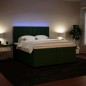 vidaXL Boxspringbett mit Matratze Dunkelgrün 200x200 cm Samt vidaXL Boxspringbett mit Matratze Dunkelgrün 200x200 cm Samt
