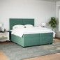 vidaXL Boxspringbett mit Matratze Dunkelgrün 200x200 cm Samt vidaXL Boxspringbett mit Matratze Dunkelgrün 200x200 cm Samt