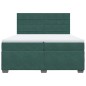 vidaXL Boxspringbett mit Matratze Dunkelgrün 200x200 cm Samt vidaXL Boxspringbett mit Matratze Dunkelgrün 200x200 cm Samt