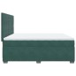 vidaXL Boxspringbett mit Matratze Dunkelgrün 200x200 cm Samt vidaXL Boxspringbett mit Matratze Dunkelgrün 200x200 cm Samt