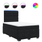 vidaXL Boxspringbett mit Matratze Schwarz 120x200 cm Samt vidaXL Boxspringbett mit Matratze Schwarz 120x200 cm Samt