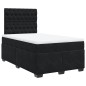 vidaXL Boxspringbett mit Matratze Schwarz 120x200 cm Samt vidaXL Boxspringbett mit Matratze Schwarz 120x200 cm Samt