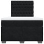 vidaXL Boxspringbett mit Matratze Schwarz 120x200 cm Samt vidaXL Boxspringbett mit Matratze Schwarz 120x200 cm Samt