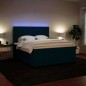 vidaXL Boxspringbett mit Matratze Blau 180x200 cm Samt vidaXL Boxspringbett mit Matratze Blau 180x200 cm Samt