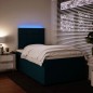 vidaXL Boxspringbett mit Matratze Blau 120x200 cm Samt vidaXL Boxspringbett mit Matratze Blau 120x200 cm Samt