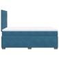vidaXL Boxspringbett mit Matratze Blau 120x200 cm Samt vidaXL Boxspringbett mit Matratze Blau 120x200 cm Samt