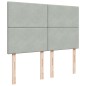 vidaXL Boxspringbett mit Matratze Hellgrau 140x190 cm Samt vidaXL Boxspringbett mit Matratze Hellgrau 140x190 cm Samt