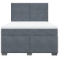 vidaXL Boxspringbett mit Matratze Dunkelgrau 160x200 cm Samt vidaXL Boxspringbett mit Matratze Dunkelgrau 160x200 cm Samt