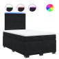 vidaXL Boxspringbett mit Matratze Schwarz 120x200 cm Samt vidaXL Boxspringbett mit Matratze Schwarz 120x200 cm Samt