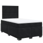 vidaXL Boxspringbett mit Matratze Schwarz 120x200 cm Samt vidaXL Boxspringbett mit Matratze Schwarz 120x200 cm Samt