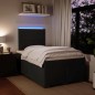 vidaXL Boxspringbett mit Matratze Schwarz 120x200 cm Samt vidaXL Boxspringbett mit Matratze Schwarz 120x200 cm Samt