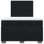 vidaXL Boxspringbett mit Matratze Schwarz 120x200 cm Samt vidaXL Boxspringbett mit Matratze Schwarz 120x200 cm Samt