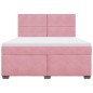 vidaXL Boxspringbett mit Matratze Rosa 180x200 cm Samt vidaXL Boxspringbett mit Matratze Rosa 180x200 cm Samt