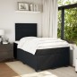vidaXL Boxspringbett mit Matratze Schwarz 120x200 cm Samt vidaXL Boxspringbett mit Matratze Schwarz 120x200 cm Samt