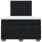 vidaXL Boxspringbett mit Matratze Schwarz 120x200 cm Samt vidaXL Boxspringbett mit Matratze Schwarz 120x200 cm Samt