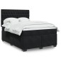 vidaXL Boxspringbett mit Matratze Schwarz 140x190 cm Samt vidaXL Boxspringbett mit Matratze Schwarz 140x190 cm Samt