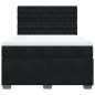 vidaXL Boxspringbett mit Matratze Schwarz 140x190 cm Samt vidaXL Boxspringbett mit Matratze Schwarz 140x190 cm Samt