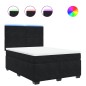 vidaXL Boxspringbett mit Matratze Schwarz 140x190 cm Samt vidaXL Boxspringbett mit Matratze Schwarz 140x190 cm Samt