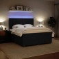 vidaXL Boxspringbett mit Matratze Schwarz 180x200 cm Samt vidaXL Boxspringbett mit Matratze Schwarz 180x200 cm Samt