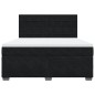 vidaXL Boxspringbett mit Matratze Schwarz 180x200 cm Samt vidaXL Boxspringbett mit Matratze Schwarz 180x200 cm Samt