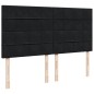 vidaXL Boxspringbett mit Matratze Schwarz 180x200 cm Samt vidaXL Boxspringbett mit Matratze Schwarz 180x200 cm Samt