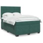 vidaXL Boxspringbett mit Matratze Dunkelgrün 140x190 cm Samt vidaXL Boxspringbett mit Matratze Dunkelgrün 140x190 cm Samt