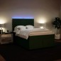 vidaXL Boxspringbett mit Matratze Dunkelgrün 140x190 cm Samt vidaXL Boxspringbett mit Matratze Dunkelgrün 140x190 cm Samt