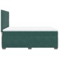 vidaXL Boxspringbett mit Matratze Dunkelgrün 140x190 cm Samt vidaXL Boxspringbett mit Matratze Dunkelgrün 140x190 cm Samt