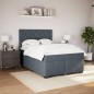 vidaXL Boxspringbett mit Matratze Dunkelgrau 160x200 cm Samt vidaXL Boxspringbett mit Matratze Dunkelgrau 160x200 cm Samt