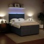 vidaXL Boxspringbett mit Matratze Dunkelgrau 160x200 cm Samt vidaXL Boxspringbett mit Matratze Dunkelgrau 160x200 cm Samt