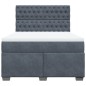 vidaXL Boxspringbett mit Matratze Dunkelgrau 160x200 cm Samt vidaXL Boxspringbett mit Matratze Dunkelgrau 160x200 cm Samt