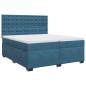vidaXL Boxspringbett mit Matratze Blau 200x200 cm Samt vidaXL Boxspringbett mit Matratze Blau 200x200 cm Samt