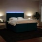 vidaXL Boxspringbett mit Matratze Blau 200x200 cm Samt vidaXL Boxspringbett mit Matratze Blau 200x200 cm Samt