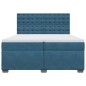 vidaXL Boxspringbett mit Matratze Blau 200x200 cm Samt vidaXL Boxspringbett mit Matratze Blau 200x200 cm Samt