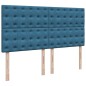 vidaXL Boxspringbett mit Matratze Blau 200x200 cm Samt vidaXL Boxspringbett mit Matratze Blau 200x200 cm Samt