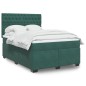 vidaXL Boxspringbett mit Matratze Dunkelgrün 160x200 cm Samt vidaXL Boxspringbett mit Matratze Dunkelgrün 160x200 cm Samt