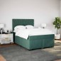 vidaXL Boxspringbett mit Matratze Dunkelgrün 160x200 cm Samt vidaXL Boxspringbett mit Matratze Dunkelgrün 160x200 cm Samt