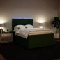 vidaXL Boxspringbett mit Matratze Dunkelgrün 160x200 cm Samt vidaXL Boxspringbett mit Matratze Dunkelgrün 160x200 cm Samt