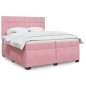 vidaXL Boxspringbett mit Matratze Rosa 200x200 cm Samt vidaXL Boxspringbett mit Matratze Rosa 200x200 cm Samt