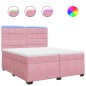 vidaXL Boxspringbett mit Matratze Rosa 200x200 cm Samt vidaXL Boxspringbett mit Matratze Rosa 200x200 cm Samt