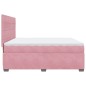 vidaXL Boxspringbett mit Matratze Rosa 200x200 cm Samt vidaXL Boxspringbett mit Matratze Rosa 200x200 cm Samt