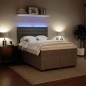vidaXL Boxspringbett mit Matratze Hellgrau 140x200 cm Samt vidaXL Boxspringbett mit Matratze Hellgrau 140x200 cm Samt
