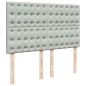 vidaXL Boxspringbett mit Matratze Hellgrau 140x200 cm Samt vidaXL Boxspringbett mit Matratze Hellgrau 140x200 cm Samt