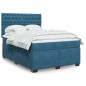 vidaXL Boxspringbett mit Matratze Blau 140x200 cm Samt vidaXL Boxspringbett mit Matratze Blau 140x200 cm Samt
