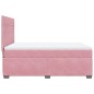 vidaXL Boxspringbett mit Matratze Rosa 140x200 cm Samt vidaXL Boxspringbett mit Matratze Rosa 140x200 cm Samt